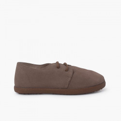 ZAPATO CORDONES SERRAJE TOPO